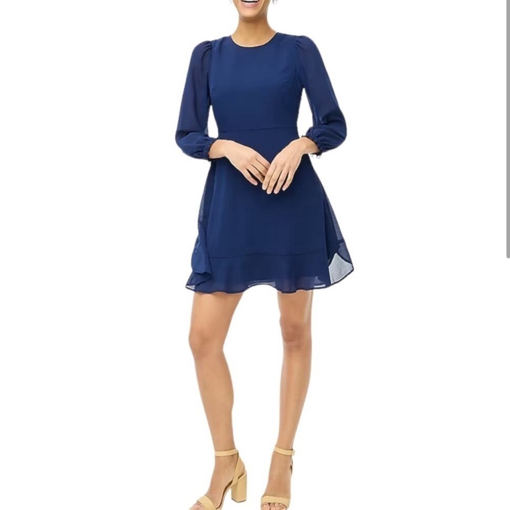 J Crew Mini dress with flounce hem BY478